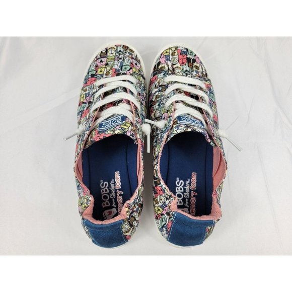 Bobs Skechers Beach Bingo Dogs Low Top Shoes Sneakers Womens Size 9.5 113036 - Picture 2 of 12